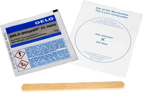 2 x Original Delo Duopox rapid 01, 2 Komponenten universal Epoxyd Hochleistungs Kleber, 3g