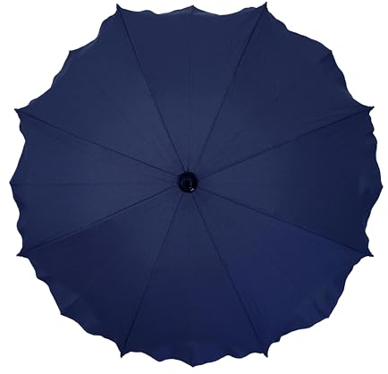 Universal Sonnenschirm Regenschirm für Kinderwagen und Sport Buggy, Babywagen Schirm mit Universal Halterung, UV-Schutz50+ Sonnensegel Sonnenschutz (Marineblau)