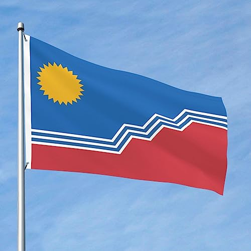 Flagge von Sioux Falls, South Dakota, 2 x 3 Fuß, doppelseitiges, langlebiges dekoratives Banner für den Außenbereich, Polyester, Heimflaggen, Hof- und Rasenflagge, Willkommensflagge