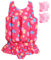 Summshall Traje de baño de una pieza para bebés y niñas, traje de baño de una pieza para niños, traje de baño flotante, traje de baño de verano, traje de baño rojo