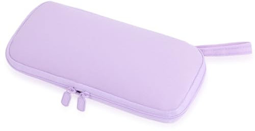 Oyachic Federmäppchen Große Kapazität Stiftetui Teenager Pencil Case Stifthalter mit Reißverschluss Make-up Tasche Beuteltasche Schüleretui für Damen Mädchen Jungs (Lila)
