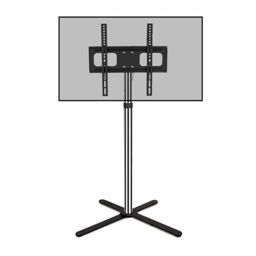 QICBYING Support TV Plancher - Télescopique Levage Support TV, Support Montage TV Inclinable À Rotation 360 ​​°, 90-157 Cm Hauteur Réglable, pour Les Téléviseurs À Écrans 32 À 50 Pouces,