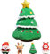 MORAINJAY Weihnachten Kuscheltier Weihnachtsbaum, 9in/23cm Weihnachtsbaum Weiches Fell Plüsch, Plüschtier Christmas Plüschpuppe Dekoration Stofftier Plüsch Figuren Spielzeug für Kinder Mädchen Jungen