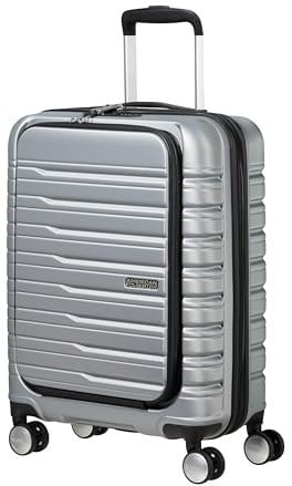 American Tourister Flashline - Spinner S, Bagage à Main avec Chargement Frontal, 55 cm, 34 L, argenté (Sky Silver)