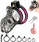 Chastity Cage Männer Peniskafig Keuschheitskafig Herren aus Harz & Premium Silikon mit 6 Penisringen - Ultraleicht & Unsichtbar für SM Fetisch, Sex Spielzeug Fesselspiele und Abstinenz | Cock Cage (L)