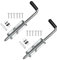 Torfix® 2x Federriegel 220 mm Riegel robuster Torriegel Schlossriegel Türriegel zur sicheren Verriegelung Bodenschieber 14 mm Durchmesser 6x selbstbohrender Torx-Schrauben für Tore und Türen