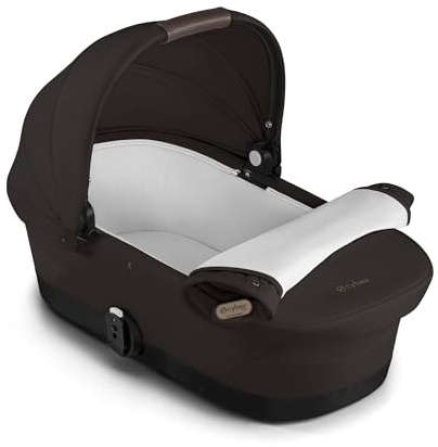 CYBEX Gold GAZELLE S Cot Kinderwagenaufsatz, Chocolate Brown | Ab Geburt bis ca. 6 Monate, max. 9 kg, für Gazelle S und e-Gazelle S, integrierter Tragegriff, XXL-Sonnenverdeck mit UPF50+