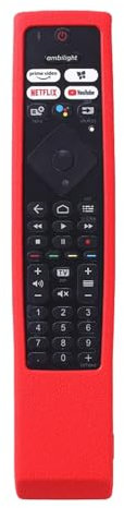 GIOPUEY Cover Compatibile con Philips 398GM/50PUS/55PUS, Cilicone Custodia, Ultrasottile Case Cover, Antiurto, Resistente ai Graffi - Rosso