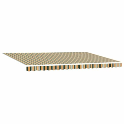 vidaXL Markisenersatzstoff Grün und Gelb 480 x 295 cm Polyester