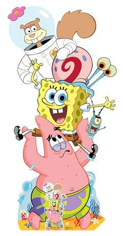 Star Cutouts SC4758 SpongeBob & Friends 185cm Group Stack Cutout – Giant Character Display for Birthdays, Kids Parties & Events