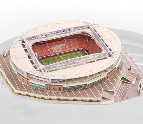 Taidda Puzzle 3D-Fußballfeld-Modell-Bausatz, 105 Teile, Stadion, Fans, Beste Unterstützung für Ihr Team, Heimdekoration, (Sortierte Farbe #75)