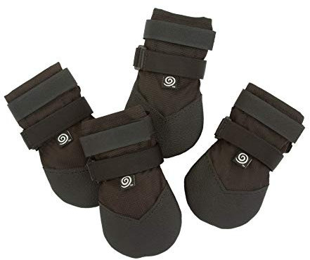 Ultra Paws Langlebiger Hundepfotenschutz | Hundeschuhe | Hundeschuhe | Schwarz Leicht Hitze | Wasserfeste Hundestiefel für heiße Bürgersteig für mittelgroße Hunde (Größe 6)