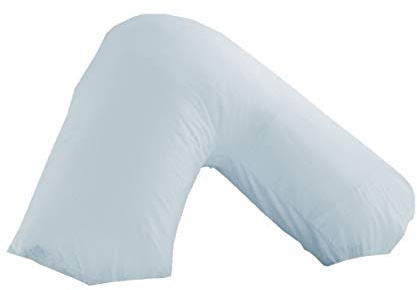 Blue V Shaped Orthopaedic/Pregnancy/Nursing Pillow Case Washable Cover UK