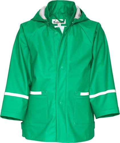 Playshoes Regenjacke Unisex Kinder Wind- und wasserdicht Regenmantel Regenbekleidung, grün, 74