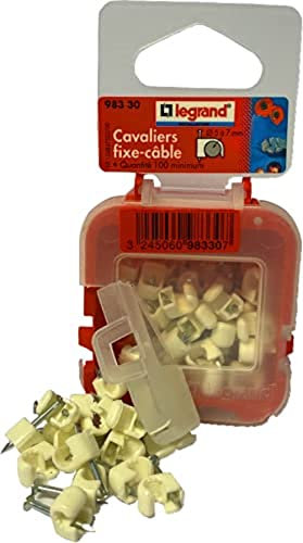 Legrand LEG98380 Cable Clips Flexible Versatile Diameter 57 Grey Pack of 20