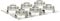 homeXpert 6 Stück Schutzpuffer Clear Sofo, Anschlagpuffer, Möbelpuffer, Anschlagdämpfer, transparent, selbstklebend, Ø 22,3 mm, Höhe: 10,1 mm