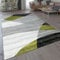 VIMODA Teppich Geometrisches Muster Meliert in Grün Grau Weiß Schwarz Kurzflor Wohnzimmer, Maße:80x250 cm