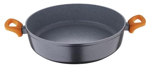 San Ignacio Lava - Paellera de 32cm - Fabricada en Aluminio Forjado - Interior Antiadherente Marmol Gris De Whitford - Inducción Total - Mango De Baquelita Con Tacto Suave