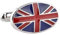 5starwarehouse® Manschettenknöpfe Union Jack in Karte Geschenkbox Manschettenknöpfe Schmuck Lustig Büro Weihnachten Party Weihnachtsmann Geschenk für Ihn Strumpffüller