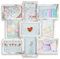 levandeo Bilderrahmen Collage 45x45cm 9 Fotos 10x15cm Shabby Chic MDF Holz Glas Vintage Landhausstil fertig montiert Wanddeko