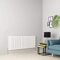 Warmehaus Radiateur Horizontal Design Colonne Ovale Simple Blanc 600 x 1416 mm – Radiateurs centraux Modernes pour économiser de l'espace – Parfait pour Salle de Bain, Cuisine, Couloir, Salon