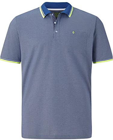 Charles Colby Herren Poloshirt Earl Landon blau, 5XL (XXXXXL) - 72/74