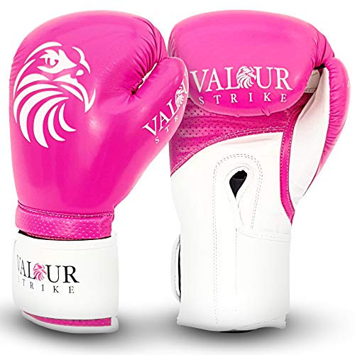 Valour Strike - Guanti da boxe, per donna, ragazza, uomo e bambino, 453 g, per Pro Sparring, kickboxing, MMA Muay Thai o Boxercise, colore: Rosa Paw™ (453 g) ,6 g)
