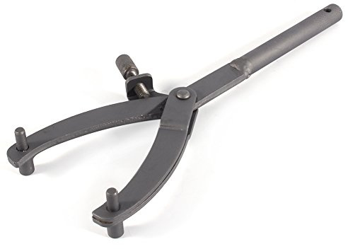 Aramox Spanner Wrench,310mm / 12.2 Length locking Adjustable peg Flywheel Clutch Hub Rotor Sprockets Spanner two hole big Wrench Holder Flywheel Fan Clutch Removal Tool
