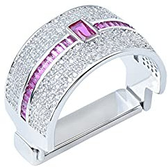VVCome Pince à cravate pour homme avec micro pavé de zircones cubiques - Accessoires pour mariage et affaires, Métal, Zircon cubique