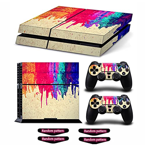 Calcomanía para Ps4, cubierta de vinilo de cuerpo entero para consola Playstation 4 y controlador (incluye 4 pegatinas de barra de luz) (PS4, pintura)