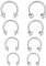 Crdifu 8er Hufeisen Piercing Nase Septum Helix Ring 1,2mm Edelstahl Nasenring Horseshoe Tragus Ohrring 6-12mm