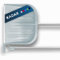 Pala da neve Kadax con manico ergonomico, larghezza delle foglie: 49 cm, foglia di plastica, cambio di neve, rivestimento di neve (stelo in alluminio, argento)