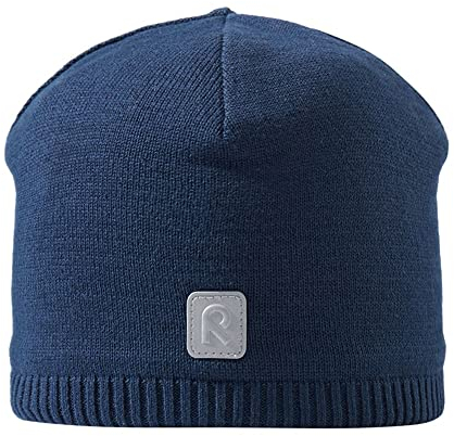 Reima Kindermütze Haapa – Kinder Beanie aus 100% Bio-Baumwolle – Strickmütze mit winddichten Einsätzen an den Ohren ideal für den Übergang