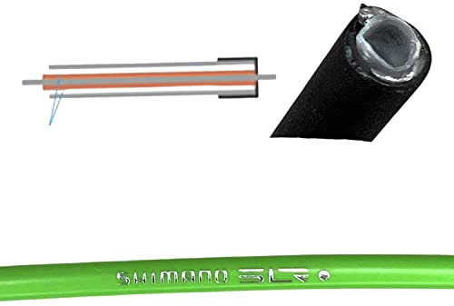 F26 Shimano Sp41 - Funda para cable de freno SLR de teflón (5 mm SLR verde)