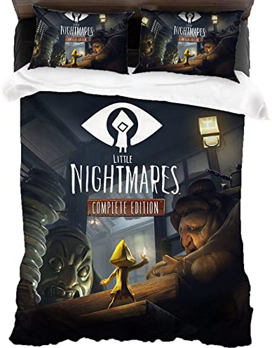 ANSSON Little Nightmares Kinder Bettwäsche 135x200cm,Six Weiche Bettbezug + 2 Kissenbezug 80x80,Spielfans Mikrofaser Bettwäsche-Sets (Single 135x200, Six2)