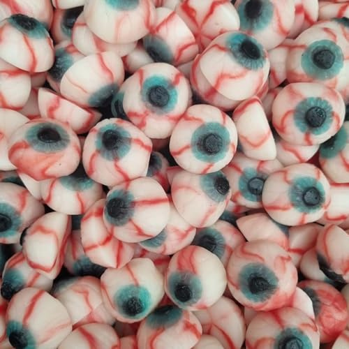 Sweets and Candy® Bloody Eyes 1Kg - Bloodshot Jelly Eyeballs - Fruity Gummy Jellies - Bulk Halloween Sweets - Spooky Candy - Halloween Pick and Mix for Trick or Treat or Parties