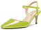 Castamere Donna Spillo Medio Tacco Heel Quadrata Punta Pumps Cinturino alla Caviglia Slingback da Matrimonio Ufficio Dress 6.5 CM Heels Verde Lime 42 EU