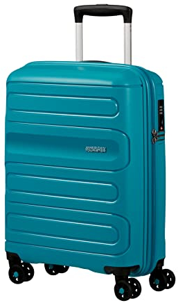 American Tourister Sunside - Spinner S, Handgepäck, 55 cm, 35 L, Türkis (Totally Teal)