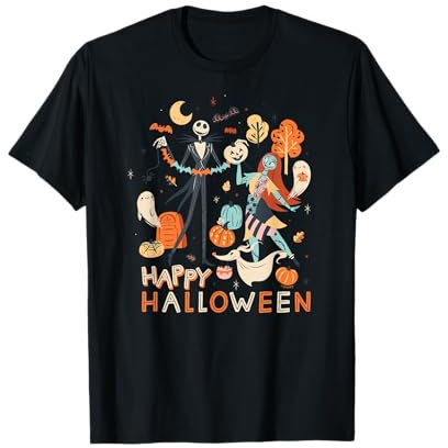 Disney The Nightmare Before Christmas Jack & Sally Halloween T-Shirt