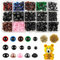 FINEASY 560 Stück Sicherheitsaugen für Häkeltiere, Augen für Häkeltiere mit Unterlegscheiben, Amigurumi Augen Knopfaugen für Häkeltiere Sicherheitsnasen für Plüsch Teddybär Marionette Puppe (6-14mm)