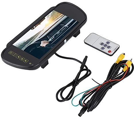 Kit de cámara de visión trasera con pantalla LCD de 7 pulgadas, cámara de marcha atrás, monitor de aparcamiento para cámara de marcha atrás, CC 12 V – DC 24 V