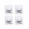 SZWLJ Klebehaken 4 Pack, Haken Selbstklebend, Handtuchhaken, 3M Garderobenhaken, für Handtuchhalter Ohne Bohren, Wandhaken, Küche Haken, Handtuchhalter Schwarz, Saugnapf Haken (Silbrig)