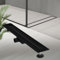 LuxeBath Duschrinne 70 cm 2in1, befliesbar, extra flach, Edelstahl, Schwarz, Doppelseitige Bodenablauf, Komplettset Bodenbefestigung, Duschablauf, Siphon mit Geruchsstop, Haarsieb, Ablaufrinne Dusche