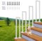 Barandilla Escalera 35-110cm Forma de U, Pasamanos Interior/Exterior para Villas, Balcones, Pasillos (Blanco, 85cm)