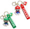 2 Pcs Super Bros Niedlicher Anime Schlüsselanhänger, Cartoon Schlüsselanhänger für Kinder 3D Puppe Schlüsselanhänger Schlüsselanhänger