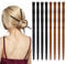 8pcs Chinese Wooden Hair Sticks, Retro Hair Chopsticks Bamboo Shape Hair Pin for Buns Long Hair Wood Hairpin Hair Holder Stick for Women Hair Accessories