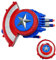 Captain America Shield Launcher, Captain America Schild Weiche Bullet Launcher Spielzeug, Defensive Shield and Shield Launcher, Superhero Dress Up Costumes, Cosplay Requisiten Geschenk für Kinder