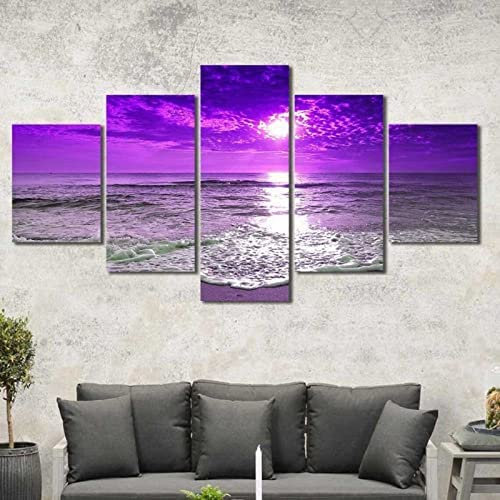 Drucke Auf Leinwand 5-Teilige Leinwand-Wandkunstmeeresschildkröte Meerestier Bild Home Decoration Wohnzimmer Schlafzimmer Leinwand Gemälde Auf Leinwand Raum Kunstwerk Leinwand Gemälde (Xl / -8O2A/P8