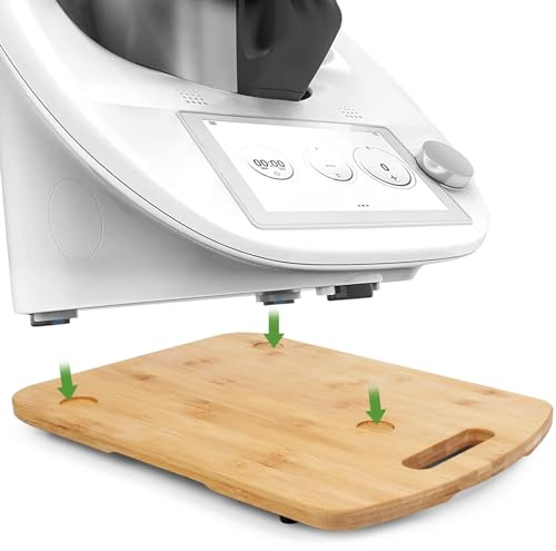 Gleitbrett für Thermomix TM6 TM5, Gleitbrett aus Bambus Holz Schnelles Bewegen Rollbrett Slider Unterlage Brett für Thermomix Vorwerk Küchenmaschine TM5 TM6 Zubehör