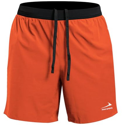 Herren Shorts, Laufshorts, Gymnastikshorts, atmungsaktiv, leicht, sportlich, Sportshorts, Trainingsshorts Orange Rot XL